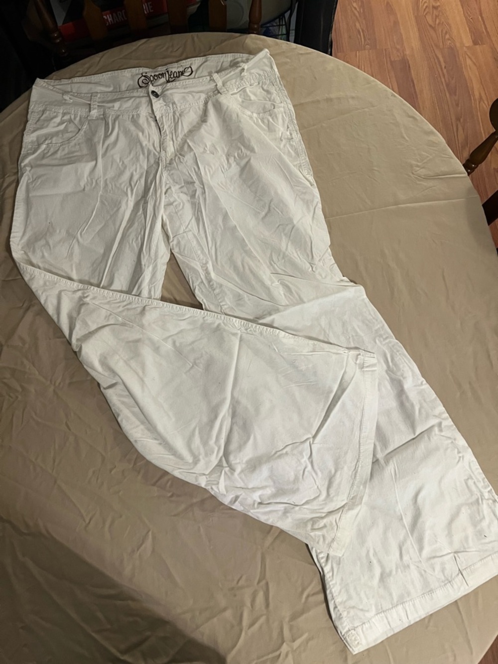 Scoop Jeans Women's Wide Leg Pants in White